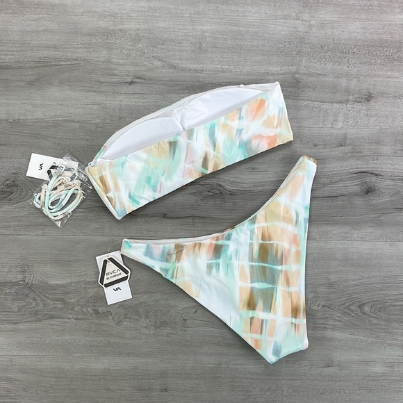 ☀️RI CURL☀️ DYE DREAM BANDEAU DYE DREAM MEDIUM FRENCH BIKINI SET - Picture 10 of 14